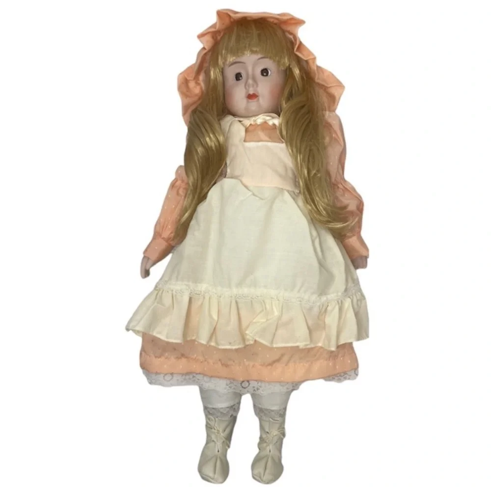 Vintage Doll Porcelain Sally Victorian Country Cottage Farmhouse Vintage Toys